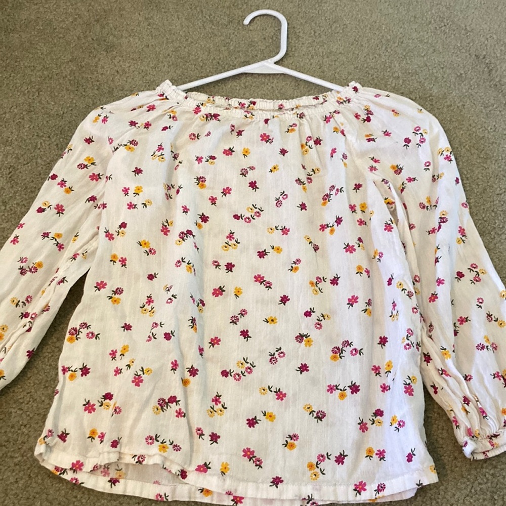 Floral off the shoulder top